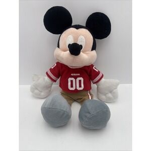 Disney NFL Mickey Mouse Plush San Francisco 49ers Uniform Stuffed 17"